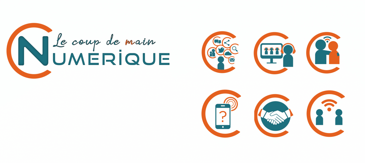 logo : "le coup de main numérique"